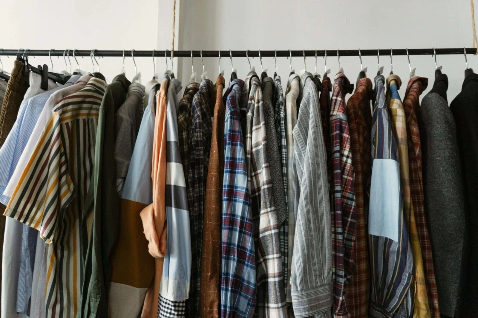Photo of a clothing rail with clothes on