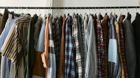 Photo of a clothing rail with clothes on